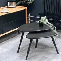 Vicenza Nest of Two Side Tables Black